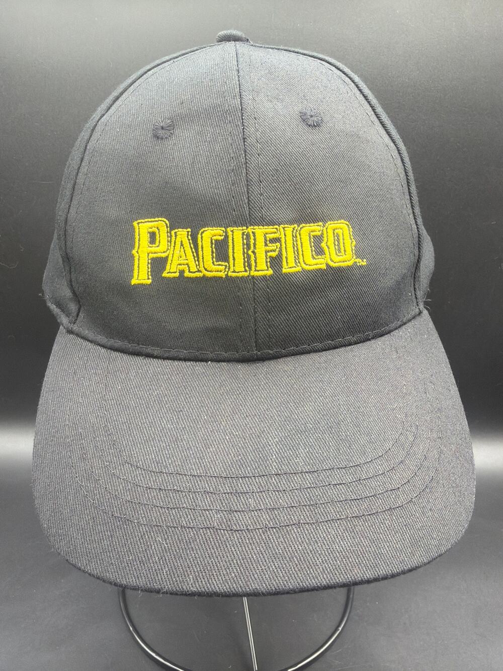 Pacifico Beer Logo Adjustable Strapback Baseball Hat Cap Gray Embroidered